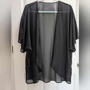 Blk Sheer Kimono Cardigan